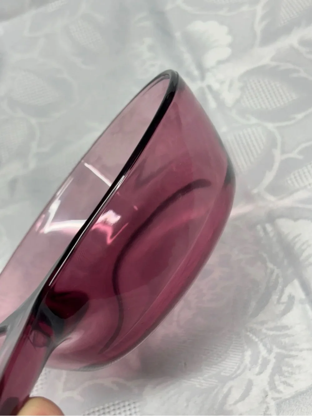Vintage Corning Visions Cranberry 1L Saucepan Pot Glass Cookware USA